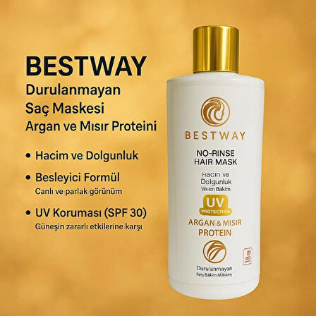 BESTWAY ARGAN VE MISIR DURULANMAYAN SAÇ MASKESİ