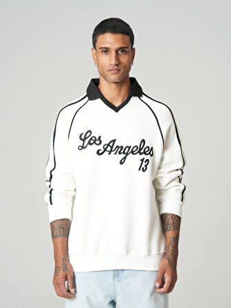 Polo Yaka Los Angeles 13 Oversize Sweatshirt