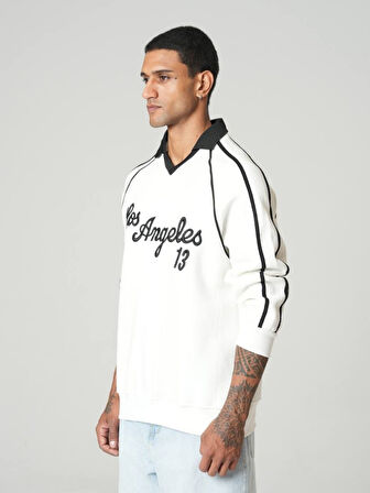 Polo Yaka Los Angeles 13 Oversize Sweatshirt