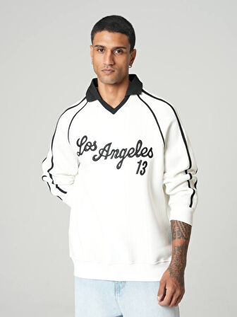 Polo Yaka Los Angeles 13 Oversize Sweatshirt