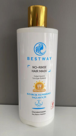 BESTWAY KIVIRCIK VE PERMALI SAÇLAR İÇİN DURULANMAYAN SAÇ MASKESİ