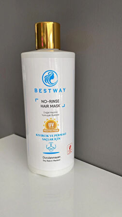 BESTWAY KIVIRCIK VE PERMALI SAÇLAR İÇİN DURULANMAYAN SAÇ MASKESİ