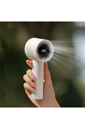 Minimalist Tasarımlı Dijital Masaüstü Mini Fan – Hafif, Sessiz ve Taşınabilir, Modern Görünüm