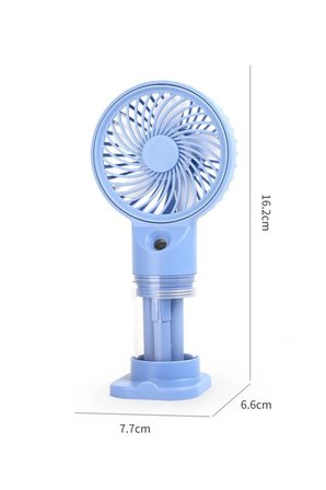 Şarjlı El Fanı Su Buharı Püskürtmeli Mini Vantilatör Masaüstü Ayaklı Telefon Standlı Soğutucu Fan
