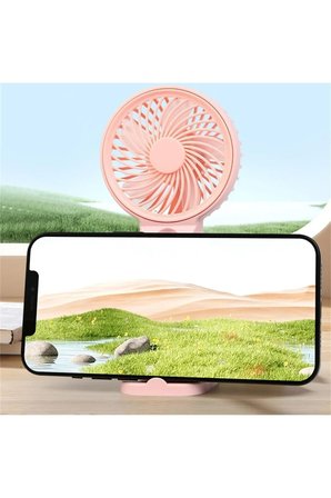 Şarjlı El Fanı Su Buharı Püskürtmeli Mini Vantilatör Masaüstü Ayaklı Telefon Standlı Soğutucu Fan