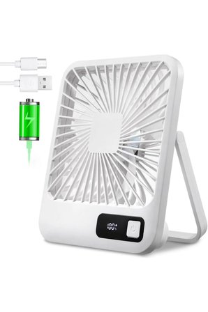 Masaüstü Şarjlı Fan 5 Hız Kademeli Ultra Ince Led Şarj Göstergeli Asılabilir Vantilatör Serinletici Mini Klima