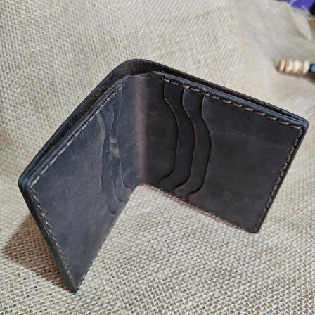 Qilin El Yapımı Hakiki Deri Cüzdan