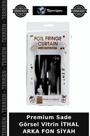 Premium Sade Görsel Vitrin İTHAL ARKA FON SİYAH