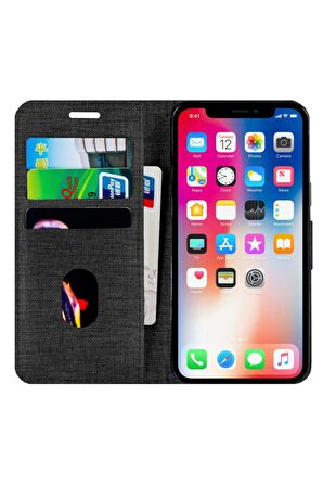 Buway Samsung Galaxy A30s Kartvizitli Cüzdan Kılıf