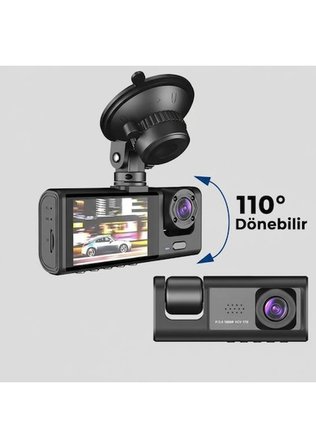 WiFi App Destekli 3 Kameralı Araç Kamerası 170 Derece Geniş Açı Gece Görüşlü G Sensörlü
