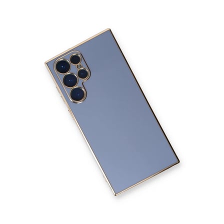 Northcity Samsung Galaxy S22 Ultra Kılıf Volet Silikon - Mavi BX