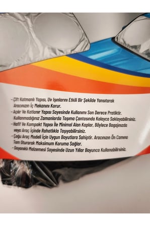 Miflonlu Katlanır Oto Ön Cam Güneşliği 150x70cm Güneş Koruyucu Yazlık Araç Aksesuarı