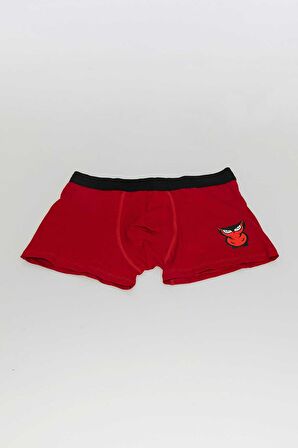 Erkek 4'lü Boxer Avantajlı Paket-Kırmızı-L