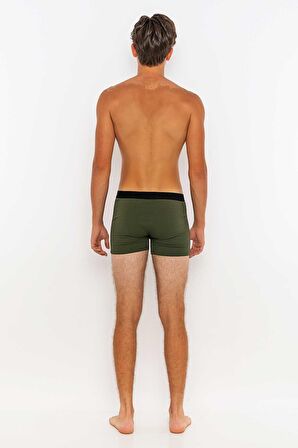 Erkek 4'lü Boxer Avantajlı Paket-Siyah - Haki-XXL