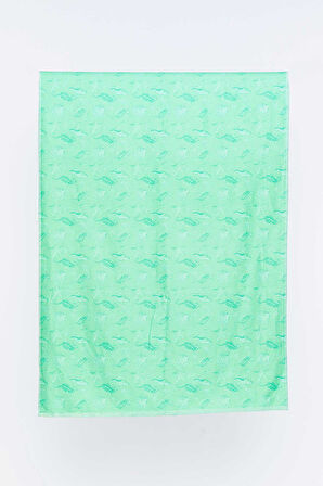 Deniz Atı Desenli Plaj Havlusu & Deniz Şortu İkili Takım-Mint-XXL