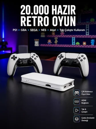 Retro Oyun Konsolu – 20.000 Yüklü Oyun
