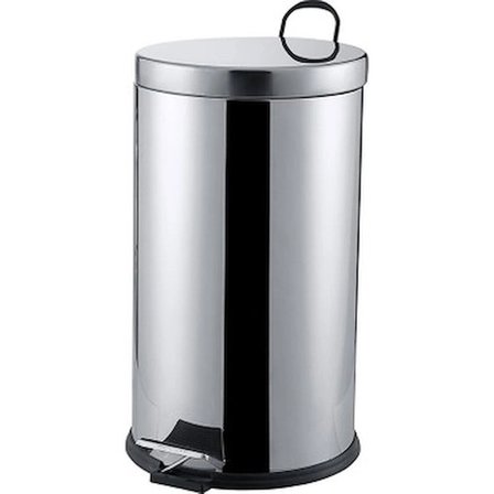 Pedallı 16lt Krom Metal Çöp Kovası Bx40