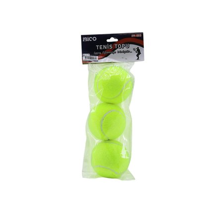 3pcs Tenis Kort Topu Poşetli Kartela Ambalaj Bx40