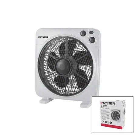 10 İnç  Kutu Fan  Vantilatör  3 Kademe Hız   6 Plastik Kanat 38w  60dk.zaman Ayarlı Mtr-f610 Bx40