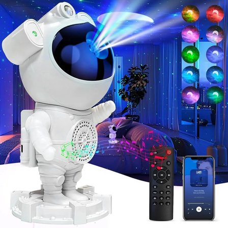 Akıllı Astronot Projeksiyon Gece Aydınlatma &amp;amp; Bluetooth Hoparlör Bx40