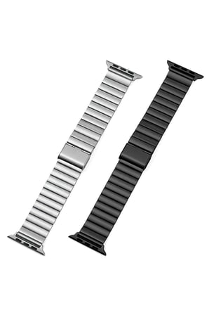 Apple Watch Uyumlu Gri Çelik Kordon, 44-45-49mm Ekran Boyutları İçin Uygun Metal Bileklik