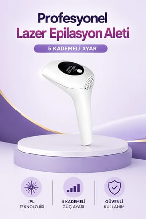 IPL Lazer Epilasyon Aleti 5 Kademeli Güç Ayarlı