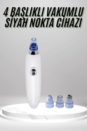 4 Başlıklı Pilli Vakumlu Siyah Nokta Temizleyici Akne Ve Sivilce Önleyici