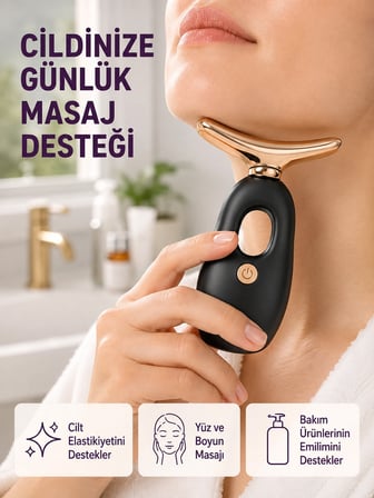 Yüz ve Göz Altı Masaj Cihazı - Kırışıklık Karşıtı & Nemlendirici Etki Destekli