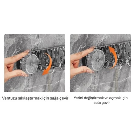 Güçlü Lüks Vantuzlu Askılık