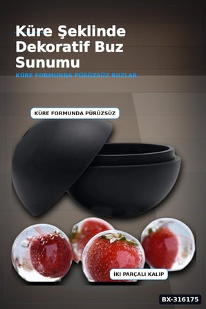 Kure Buz Kalibi Yuvarlak Silikon İ̇Cecek Ve Dondurma Kalibi 1 Adet 4 5 Cm Bx 316175