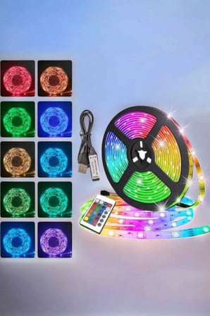 Yeni Nesil RGB Işıklı 10Metre Şerit LED Kumandalı Kullanım