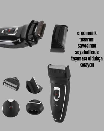 Şarj Göstergeli Yıkanabilir Erkek Tıraş Makinesi