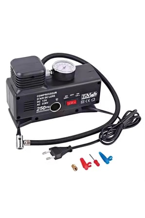 220v Ile 12v Oto Elektriği Çalışan Hava Lastik Şişirme Kompresörü 250 Psı Çok Amaçlı Yol Yardımı