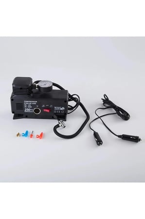 220v Ile 12v Oto Elektriği Çalışan Hava Lastik Şişirme Kompresörü 250 Psı Çok Amaçlı Yol Yardımı