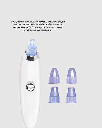 Gözenek Açıcı Buhar Etkili Vakumlu Siyah Nokta Temizleyici – Farklı Cilt Tiplerine Uygun