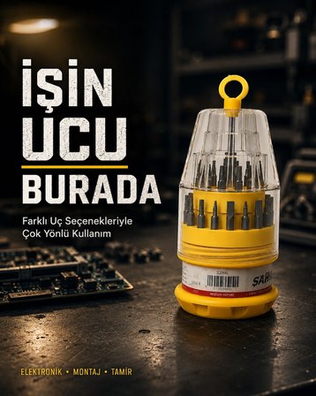 Ateşe Dayanıklı Tornavida Seti Elektronik Tamir İçin Çok Uçlu