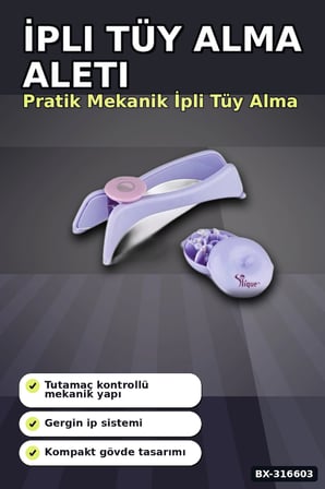 İpli Tüy Alma Aleti Pratik Yüz Epilasyon Aparatı - Tekli Paket, Ev Tipi BX-316603