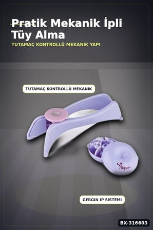 İpli Tüy Alma Aleti Pratik Yüz Epilasyon Aparatı - Tekli Paket, Ev Tipi BX-316603