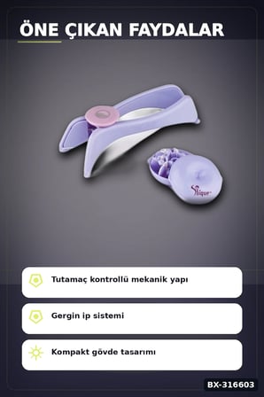 İpli Tüy Alma Aleti Pratik Yüz Epilasyon Aparatı - Tekli Paket, Ev Tipi BX-316603