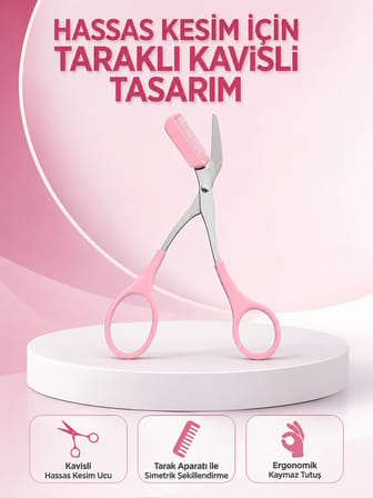 Kaş, Kirpik ve Tırnak Çevresi Temizliği İçin Çok Fonksiyonlu Makas Yeni Nesil