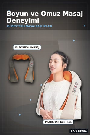 Boyun Ve Sırt Aleti - Isıtmalı Yoğurma Özellikli Omuz Şalı Tipi Cihazı BX-315981