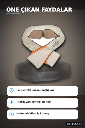 Boyun Ve Sırt Aleti - Isıtmalı Yoğurma Özellikli Omuz Şalı Tipi Cihazı BX-315981