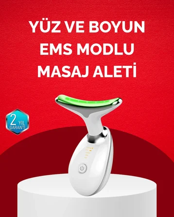 USB Şarjlı LED Işık Terapili Yüz Boyun Bakım Cihazı