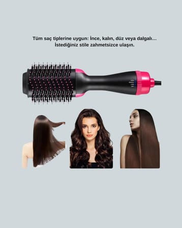 Oval Tasarımlı Profesyonel Fönlü Saç Şekillendirici