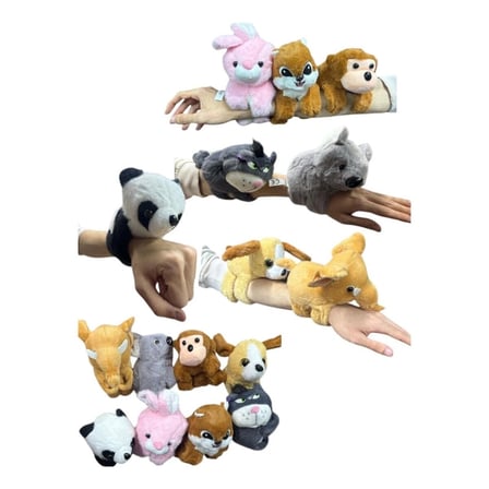 Bileğe Takılan Peluş Hayvan Figürü 16 cm Çocuk Oyuncak Bileklik 1 Adet BX-316211