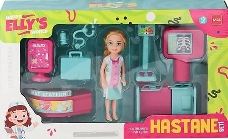 Ellys World Oyuncak Bebek Hastane Seti - Çocuklar İçin Rol Yapma Oyuncağı BX-316073