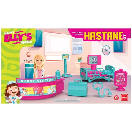 Ellys World Oyuncak Bebek Hastane Seti - Çocuklar İçin Rol Yapma Oyuncağı BX-316073