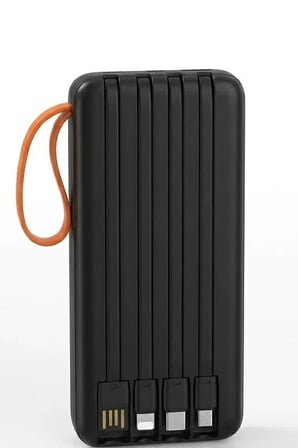 Dahili Kablolu Powerbank 20000 mAh Dijital Göstergeli Askılı Taşınabilir Şarj Cihazı BX-316257