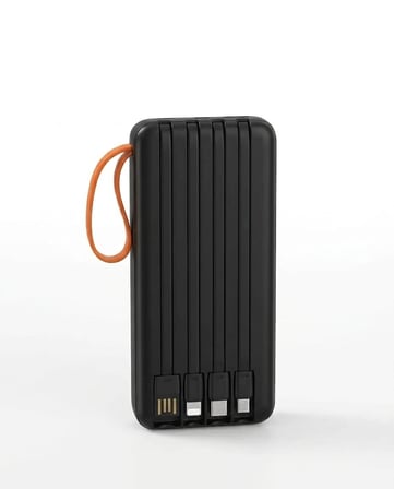 Powerbank 20000 mAh Dahili Kablolu Dijital Göstergeli Taşınabilir Şarj Cihazı Askılı BX-316259