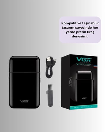 Taşınabilir Mini Elektrikli Tıraş Makinesi | Sessiz ve Güçlü Motor